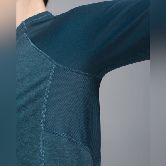 lululemon NWT Clip-in Long Sleeve Heathered Alberta Lake/Alberta Lake - Picture 6 of 14